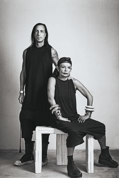 RICK OWENS & MICHELLE LAMY: FASHION'S DARK PRIEST AND PRIESTESS Dark Priest, Michele Lamy, Iris Van Herpen, Stylish Couple, Advanced Style, Project Runway, Celebrity Tattoos