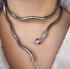 Silver bendable snake necklace. Can be formed to fit any way you like as it bends to fit to your liking! Very trendy and very cool! Makes a statement! Silver Statement Necklace, Silver Necklace Statement, Snake Necklace, Choker Necklaces, Birmingham, Halloween Shopping, Necklace Etsy, Choker, Choker Necklace