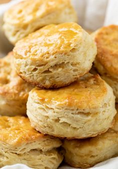 a pile of biscuits sitting on top of each other