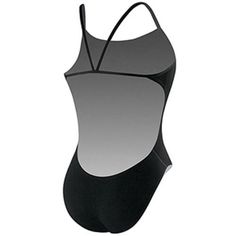 a women's one piece swimsuit with black and grey ombrettas