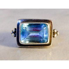 Sterling Emerald Cut Blue Topaz Ring, 5.33 Ct. Size 7 Designer Signed Ba Surati Genuine Blue Topaz Hallmarked 925 Items I'm Selling Are Pre Owned Condition And Any Major Wear Will Be Noted In Item Description Please Email Me With Any Questions About Item You May Have Thanks For Looking Gb3 Ring Emerald Cut, Blue Topaz Jewelry, Ring Emerald, Purple Rhinestone, Blue Topaz Ring, Topaz Ring, Round Earrings, Silver Blue, Womens Jewelry Rings