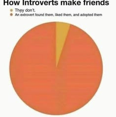 a pie chart with the words how intovets make friends and an extrovert found them, like them, and adopted them