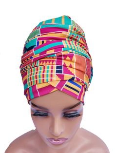 Stand out with our HANDMADE AFRICAN PRINT PRE TIED TURBAN Fashion Head Wrap; our turban scarves are easy to tie and large enough for any style. A nicely done head wrap is an affordable fashion statement that will make you feel and look beautiful and a classy way of transforming any outfit into an African or ethnic Look/Wear. EASY TO WEAR - No special skills required, these wraps are super easy to tie with ZERO EFFORT and are very VERSATILE. ANYONE WITHOUT PRIOR KNOWLEDGE OF WRAPPING A HEADWRAP C Tie A Turban, Turban Fashion, African Royalty, Chemo Caps, Ethnic Looks, Turban Headwrap, Turban Style, Handmade African, Turbans