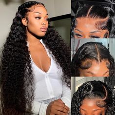 PRICES MAY VARY. ❤ Hair Material: Deep Wave Lace Front Wigs Human Hair,100% Unprocessed 10A Brazilian Virgin Human Hair Deep Wave Lace Front Wigs. No Shedding,No Tangling. The Hair is Soft, Natural Look,Full and Thick,Health and Comfort,Smooth and Bouncy, with Natural Luster and Color. ❤ Hair Texture: Deep wave lace front wigs human hair 200% density, curly wigs for black women wet and wavy wig, true to Length & Weight, no shedding, tangle free, can be side part, middle part, high ponytail& bun, Deep Wave Lace Front Wigs, Ponytail Bun, High Ponytail, Wavy Wig, Lace Front Wigs Human Hair, Wigs Human Hair, High Ponytails, Hair Texture, Human Hair Wig