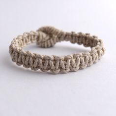 Hand Made Macrame Natural Hemp Cord Bracelet. Measures 7.5”. Button Closure. Casual Everyday Macrame Jewelry, Macrame Choker, Hemp Bracelet, Hemp Bracelets, Hemp Cord, Cord Bracelet, Macrame Necklace, Minimalist Bracelet, Cord Bracelets