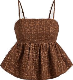 Fitted Tops With Spaghetti Straps For Fall, Fitted Spaghetti Strap Tops For Fall, Chic Spaghetti Strap Tops For Fall, Cropped Lace Top For Fall, Cotton Camisole Top For Party, Casual Spaghetti Strap Tops For Fall, Fall Camisole With Spaghetti Straps, Brown Fitted Top With Spaghetti Straps, Brown Fitted Spaghetti Strap Top