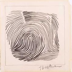 an ink drawing of a fingerprint in black and white, with the word unstructed on it