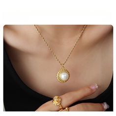 Style: Female Material: Titanium Steel, Imitation Pearl Pearl Type: Uncultured Pearl Color: White Pearl Diameter: 1.1cm Pendant Diameter: 1.9cm Necklace Length: 40+5cm Pearl Pendant Alloy Jewelry Gift, Gold Alloy Jewelry With Pearl Pendant, Elegant White Alloy Charm Necklaces, Elegant White Alloy Charm Necklace, Silver Alloy Jewelry With Pearl Pendant, Alloy Pearl Necklace With Clavicle Chain As Gift, Elegant Alloy Charm Necklace With Round Pendant, Elegant Alloy Charm Necklaces With Round Pendant, Gold Pearl Necklace With Chain