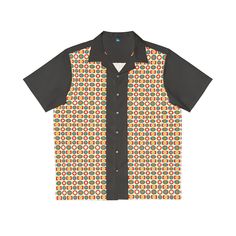 Retro Vintage-inspired Men's Bowling Shirt, 1950s style, Hawaiian Shirt, rockabilly, mod, Button-up, black, gray, red/orange
Order here https://www.etsy.com/listing/1670462840/retro-vintage-inspired-mens-bowling Retro Black Tops With Button Closure, Fitted Black Shirt With Camp Collar, Retro Black Collared Shirt, Retro Black Summer Shirt, Retro Black Shirt For Summer, Retro Black Shirt With Graphic Print, Retro Black Button-up Shirt, Vintage Black Shirt With Button Closure, Black Short Sleeve Retro Shirt