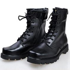 New men black military boots, men combat boot, men lace up boot, mens Mens Biker Boots, Black Military Boots, Black Leather Combat Boots, Military Combat Boots, Combat Boots Men, Style Converse, Shop Boots, Military Combat, Black Combat Boots