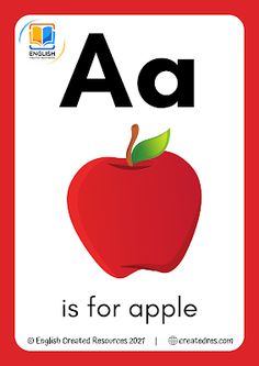 a is for apple with the letter a