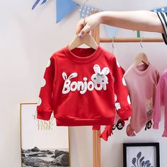 Spring / Autumn Long Sleeves Bunny Tee for Kids - Pink & Blue Baby Shop - Review Red Long Sleeve Summer T-shirt, Red Long Sleeve T-shirt For Spring, Red Long Sleeve T-shirt With Cartoon Print, Cute Red Winter Tops, Red Cartoon Print Top For Spring, Red Long Sleeve T-shirt For Winter, Red Long Sleeve T-shirt With Letter Print, Red Long Sleeve Winter T-shirt, Red Cartoon Print Top For Summer