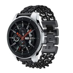 Samsung Gear S3 Galaxy Watch 46mm Watchband, Men Women Classic Cowboy Chain Luxury Steel Bracelet 22mm Replacement Wristband Strap Unisex USA order Shipping: USPS ground averages 2-9 business days after processing. Our current processing time for Apple watch bands is about 7-10 business days. Estimated delivery is about 2 business weeks after purchase. Please place an order if you are fine with this time frame. Worldwide Shipping: Non US orders and US minor outlying islands ships worldwide China Black Watch Accessories With Stainless Steel Clasp, Black Stainless Steel Round Watch Accessories, Durable Black Stainless Steel Watch, Durable Black Stainless Steel Watches, Black Round Watch With Bracelet Strap, Black Round Bracelet Strap Watch, Black Stainless Steel Watch With Bracelet Strap, Black Metal Watch Band For Gift, Black Metal Watch Accessories With Bracelet Strap