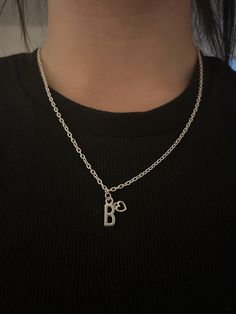 initial + heart necklace need a gift for a loved one? this necklace is perfect! Boyfriend Necklace, Initial Heart Necklace, Charm Necklaces, Cute Necklace, Your Boyfriend, Initial Necklace, Heart Necklace, Charm Necklace, Initials