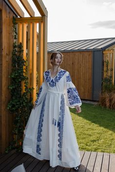 Ukraine Vyshyvanka Wedding Dress firebloss With - Etsy Swedish Dress Traditional, Vyshyvanka Ukraine, Swedish Dress, Ukrainian Wedding, Polish Wedding, Ukrainian Dress, Embroidered Sleeves, Older Sister, Embroidered Skirt