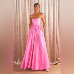 Bridesmaids Dress Worn Once Then Dry Cleaned! New Style From Show Me Your Mumu Pink Wedding Outfit Guest, Fun Prom Dress, Pink Maid Of Honor Dresses, 2024 Prom Dresses, Pink Floral Bridesmaid Dresses, Pink Dresses Formal, Preppy Prom Dresses, Pastel Dress Formal, Corset Formal Dress