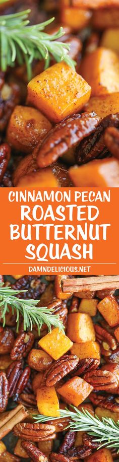 the cover of cinnamon pecan roasted butternut squash