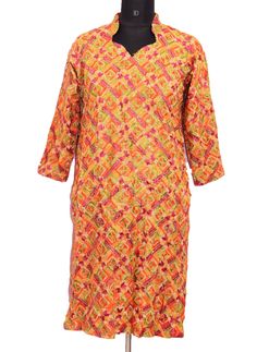 "Item Description : multi color cotton hand embroidered bagh phulkari top. Floral design with green/orange/red/black/white thread work. Top with remarkable embroidery brighten the look of wearer and adds up charm to their outfits. Awesome work. This designer top with floral design will make you look smart & elegant. Team it with leggings for comfort & style. Pakistan Bagh Phulkari : Over time, special phulkari patterns known as Bagh emerged in Punjab. In typical phulkari, embroidery is used spar Orange Cotton Kurta With Resham Embroidery, Orange Cotton Traditional Wear With Zari Work, Orange Cotton Kurta With Zari Work, Embroidered Cotton Kurta In Orange, Embroidered Cotton Orange Kurta, Embroidered Orange Cotton Kurta, Orange Bollywood Cotton Kurta, Orange Cotton Bollywood Traditional Wear, Orange Bollywood Style Cotton Kurta