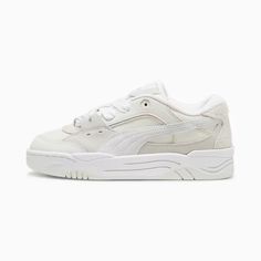 Vapor Gray-PUMA White 90s Skate, Sneaker Culture, White Puma, Puma White, Sneakers Puma, Lo Fi, Late 90s, Icy Blue, Leather Products