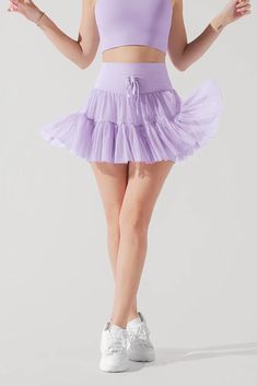 Pirouette Skort - Digital Lavender – POPFLEX® Lilac Short Skirt, Lilac Skirt Outfits, Pirouette Skort, Lilac Skirt, Taylor Wallpaper, Digital Lavender, Lavender Skirt, Cassey Ho, Coquette Fashion