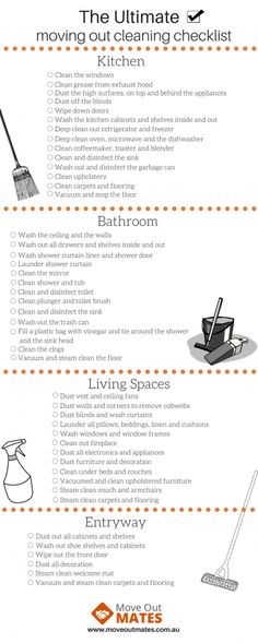 the ultimate cleaning checklist for every homeowner in your life - info poster