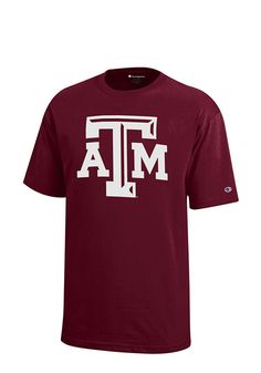 Your future Texas A&M Aggies will be ready for the game with this Texas A&M Aggies Youth Maroon Short Sleeve Tee. This Logo T-Shirt features a screen print team graphic on center chest. Durable double stitching sleeves and bottom hem, Soft cotton-blend fabric wicks sweat, to keep cooler and drier, Non-chafe fabric taping, Heat transfer back neck label, Screen print graphics, Fit: True to Size, 100% Cotton Jersey, Machine wash, Imported Cotton Short Sleeve T-shirt With Mascot, Mascot T-shirt For Fans, Short Sleeve, Cotton Crew Neck T-shirt With Mascot, Team-colored Short Sleeve T-shirt With Mascot, Team Spirit T-shirt With Mascot, Cotton T-shirt With Mascot For Fan Gear, Fan Apparel T-shirt With Mascot And Crew Neck, Crew Neck T-shirt With Mascot For Fans, Collegiate Short Sleeve T-shirt With Mascot