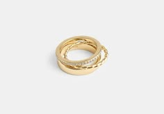 Delicate Ring Set | COACH OUTLET Coach Yellow Gold Jewelry For Formal Events, Coach Round Jewelry For Anniversary, Sling Bag Mini, Coach Outlet, Delicate Rings, Belt Bag, Ring Set, Ring Sets, Women Rings