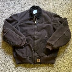 Size Medium Regular, Color J14 Dkb (Dark Brown,) Manufactured 01/2004. Measures Appropriately 25” From Armpit To Armpit. Inside Pockets. Jacket Is In Excellent Condition, Has Been In Storage And Appears Unworn. Pet & Smoke Free Home. Best Vintage Clothing Brands, Carhartt Winter Jacket, Mens Clothing Aesthetic, Carhartt Jacket Aesthetic, Vintage Jacket Aesthetic, Dark Color Clothes, Jacket Aesthetic, Autumn Jacket