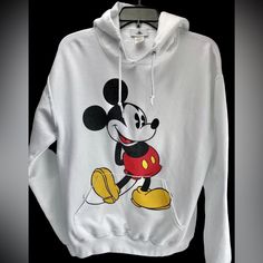 Disney Mickey Mouse Disney Original White Hoodie Sweatshirt Never Worn Size : S Sporty Hoodie Sweatshirt With Character Print, Sporty Cotton Sweatshirt With Character Print, Disney Long Sleeve Sweatshirt For Streetwear, Casual Cotton Hoodie With Character Print, Disney Cotton Hoodie With Cartoon Print, Sporty Hoodie With Cartoon Print And Crew Neck, Sporty Crew Neck Hoodie With Cartoon Print, Casual Hoodie With Character Print And Crew Neck, Casual Fleece Sweatshirt With Character Print