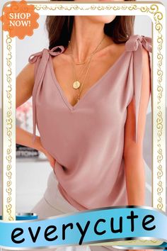 Sweet Women V-neck Sleeveless Straps Tops V-neck Tank Top For Party, Summer Party Vest, Feminine V-neck Vest For Summer, Summer Feminine V-neck Vest, Feminine V-neck Camisole For Parties, Feminine V-neck Vest For Spring, Pink V-neck Vest For Summer, Chic Pink V-neck Tank Top, Chic Pink V-neck Vest