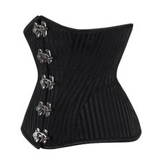 Enhance your femininity and style with this elegant women's black steel boned stripe brocade steel clasps underbust corset. crafted from 100% cotton and 100% polyester with steel bone, this piece is perfect for adding a touch of steampunk to your wardrobe. buy now to enjoy unbeatable prices and free shipping. Overbust Corset, Underbust Corset, Black Steel, Elegant Woman, Strapless Top, Bones, Buy Now, Wardrobe, Free Shipping