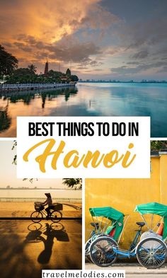 two bikes parked next to each other with the words best things to do in ha noi