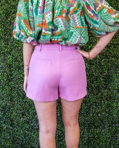 Get ready to bask in style with our Sunset Sorbet Shorts. Perfectly tailored with belt loops and pockets for all your essentials. These shorts will keep you feeling cool, comfortable, and looking fabulous all summer long. Don't miss out on the perfect addition to your wardrobe! Purple model: Jordan 5’10” is a size 8 wearing a medium Trendy Summer Bottoms With Belt Loops, Trendy Spring Pants With Built-in Shorts, Summer Cotton Bermuda Shorts With Belt Loops, Trendy Belted Shorts, Casual Shorts With Belt Loops For Day Out, Summer Beach Shorts With Belt, Summer Belted Beach Shorts, Spring Bottoms With Pockets In Short Length, Spring Bottoms With Pockets Short Length