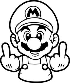 an image of mario coloring pages