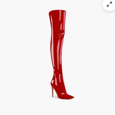 Pleaser Courtly-3012 Thigh High Boots. They Have A 5 Inch Heel, Red Patent Material, Zipper On The Back. I Bought Them, Tried On One Time, They Did Not Fit, Too Tight On My Legs. I Am Not Able To Return Them. They Are Brand New And Come In All The Original Packaging. Selling For $60 Obo Trendy Red Knee-high Boots With Round Toe, Red Knee-high Boots For Night Out, Chic Red Knee-high Heeled Boots, Trendy Red Knee-high Boots, Chic Red Knee-high Boots, Trendy Red Knee-high Boots For Party, Trendy Red Knee-high Party Boots, Red Fitted Knee-high Boots, Red Thigh High Boots For Fall