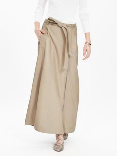 Limited Edition Natural Leather Maxi Skirt Br Monogram, Leather Maxi Skirt, Skirts Pleated, Sash Belts, Maxi Styles, Diva Fashion, Women's Skirts, Fine Fabric, Plaid Skirts