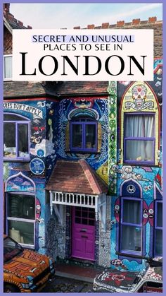 the front cover of a book with an image of a building painted in different colors