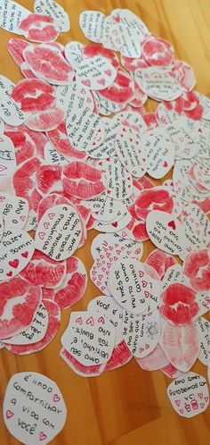 valentine's day crafts for kids to make with paper hearts and handwritten words