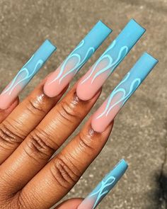 Simple Gel Nail Designs Classy Beautiful, Long Nail Art Designs, Categories Design, Nail Marble, Long Nail Art, Tapered Square Nails, Diy Acrylic Nails