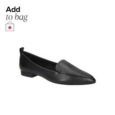 in stock Pointed Toe Flats, Black Flats, Pick Up, In Store, Black Leather, Buy Online, Free Shipping, Leather, Black