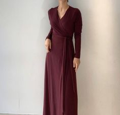 Wrap Dress / Mood Wrap Dress / Drape Dress / Shirring Wrap - Etsy Elegant Red Wrap Dress With Surplice Neckline, Fitted Wrap Maxi Dress For Work, Formal Wrap Dress For Fall, Chic Red Wrap Dress, Kimono Wrap Dress, Dress Kimono, Wool Sweater Dress, Waisted Dress, Drape Dress