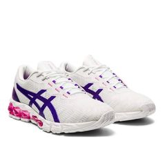 Asics Gel-Quantum 180 5 Shoes Style 1022a372-200, Size 6 Women's Color White Royal Azel Asics Breathable Synthetic Sneakers, Breathable Asics Synthetic Sneakers, Asics Walking Shoes With Branded Insole For Light Sports, Asics Walking Shoes For Light Sports, Asics Synthetic Walking Shoes For Light Sports, Asics Low-top Running Shoes For Light Sports, Asics Breathable Lace-up Running Shoes, Asics Sporty Walking Shoes With Gel Cushioning, Asics Running Shoes For Light Sports With Round Toe