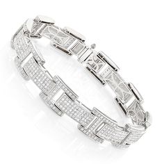 Item Code: 310026&#44 Luxury Men's White Gold Sterling Silver Ring, Mens Sterling Silver Bracelets, Gents Bracelet, Mens Diamond Jewelry, Black Diamond Bracelet, Silver Diamond Bracelet, Diamond Cuff Bracelet, Mens Diamond Bracelet, Diamond Watches For Men