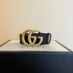 Leather Belt With Double G Buckle Size 80 Black Leather Brass Hardware Double G Buckle Buckle: 2.4"W X 2"H 1" Belt Width Made In Italy Can Be Worn As A Hip Or Waist Belt. Gucci Leather Belt, Gucci Leather, Gucci Accessories, Gucci Black, Brass Hardware, Waist Belt, Leather Belt, Black Leather, In Italy