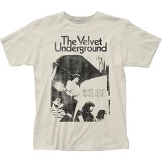 Velvet Underground White Light Throwback Retro Rock N Roll Concert Short Sleeve Tee Shirt. Adult Size Shirt Made From 100% Pre-Shrunk Medium Weight Cotton. Every Item We Sell Is Original Brand New. If An Item Is Designated As "Distressed", The Design Contains Intentional Skips And Voids Which Give The Item A Worn-In Or Vintage Look. These Are Part Of The Actual Design And Do Not Reflect Poor Printing. The Velvet Underground, Clothes Pants, White Heat, Light White, Vintage Band, Band Shirts, Vintage Velvet, Jersey Tee, Looks Style