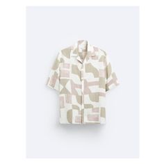 Relaxed fit shirt made of viscose blend fabric. Spread collar and short sleeves. Front button closure. Printed Shirts Men, Linen Suits, Cardigan Sweater Jacket, Check Shirt, Trouser Jeans, Print Shirt, Kids' Dresses, Bowling, Geometric Print