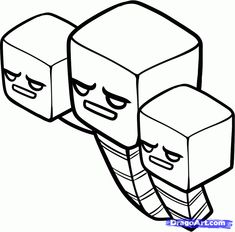 two boxes with faces drawn on them sitting next to each other in the middle of a line