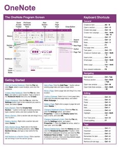 the one - note program screen is shown in purple and white, with instructions to use it