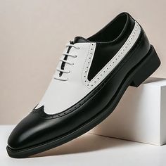 Category:Oxfords; Upper Materials:PU Leather; Lining Materials:PU; Season:Fall,Winter; Gender:Men's; Toe Shape:Round Toe; Outsole Materials:Rubber; Closure Type:Buckle; Function:Comfortable,Breathable,Slip Resistant; Pattern:Solid Colored; Listing Date:08/15/2024 White Pointed Toe Oxfords For Business, White Flat Heel Dress Shoes For Business, White Brogue Oxford Shoes With Pointed Toe, Fitted Wingtip Leather Shoes For Fall, White Pointed Toe Oxfords For Office, Fall Leather Oxford Shoes With Pointed Toe, White Wingtip Dress Shoes For Office, White Wingtip Oxfords For Office, Spring Wingtip Leather Shoes For Office