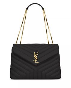 Saint Laurent Loulou Medium Crossbody in Quilted Leather  | Bloomingdale's Handbags Ysl Loulou Bag, Lulu Bag, Saint Laurent Purse, Bag Ysl, Medium Bag, Lou Lou, Luxury Bag, Dark Beige, Quilted Leather